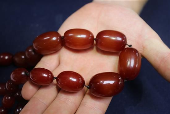 Cherry amber beads